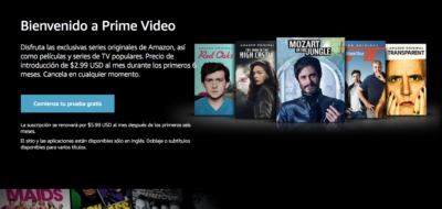 Amazon Prime Video ya está disponible en México