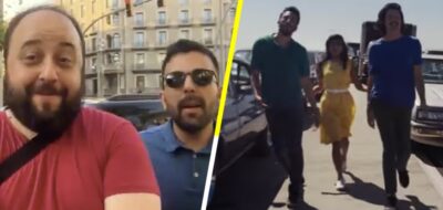 UNA PROTESTA DE TAXISTAS TERMINA EN UNA RECREACIÓN DE LA LA LAND